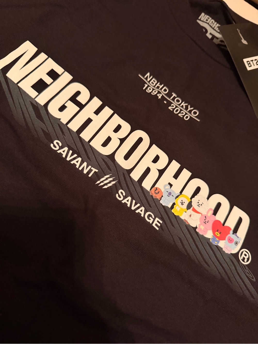 Neighborhood x BT21 Collab Long Sleeve Men’s Medium NWT Made in USA, Rare - Picture 2 of 4